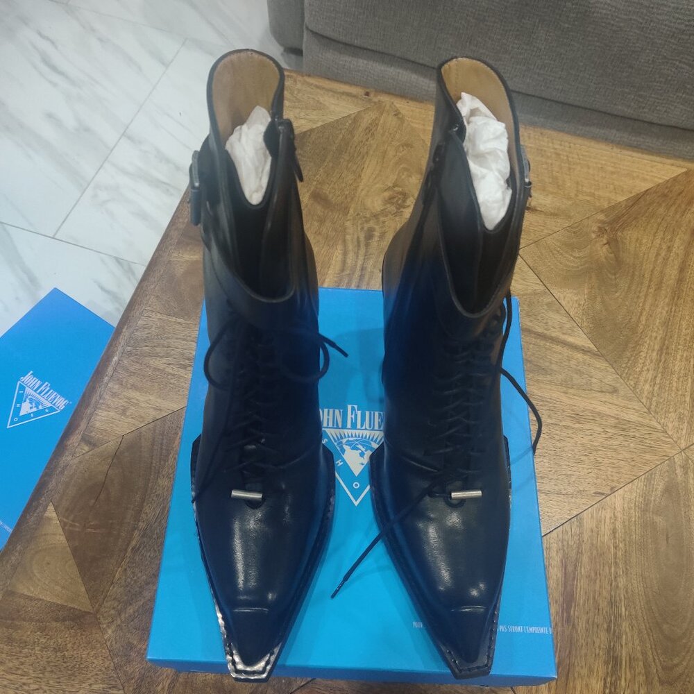 John Fluevog cubist cupcake boots size 13 W 11 M New
